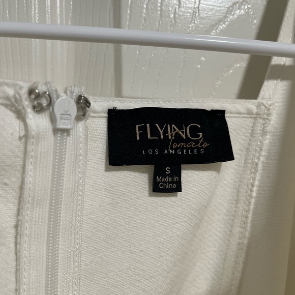 Flying Tomato White Denim Romper - Picture 2 of 3